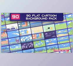 Download 90 Flat Cartoon Background Pack - AE (Videohive 33333960) - AE Project