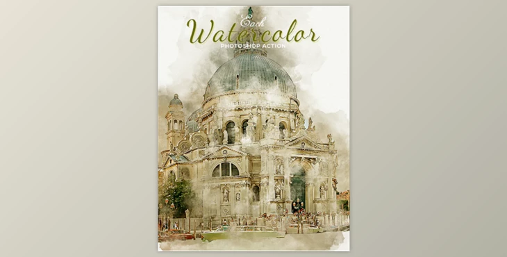 Download Each Watercolor Photoshop Action By fokkira