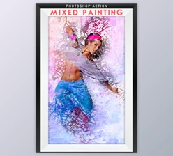 Download Mixed Painting Photoshop Action By fokkira (ABR, PAT, ATN)