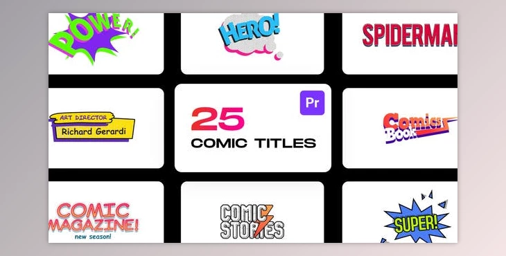 Download Comic Titles for Premiere Pro (Videohive 33323622)