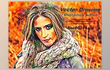 Download Vector <span class='badge badge-warning'>Drawing</span> Photoshop Action By Studio Retouch