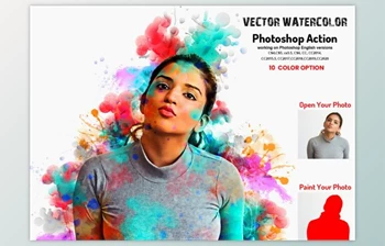 Download Vector Watercolor Photoshop Action By <span class='badge badge-warning'>Studio</span> Retouch