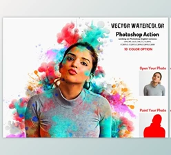 Download Vector Watercolor Photoshop Action By Studio Retouch