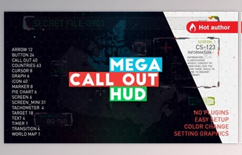 Download <span class='badge badge-warning'>Mega</span> call out HUD (Videohive 22811339) - AE Project