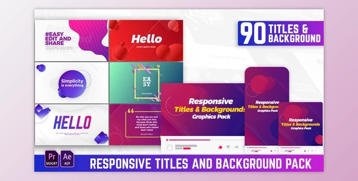 Download Responsive Titles and Backgrounds Pack (Videohive 24709342)
