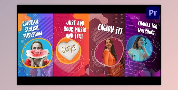 Download Colorful Social Media Slideshow - Premiere Pro MOGRT (Videohive 33365257)