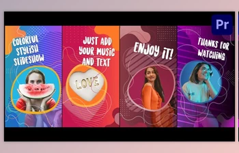 Download Colorful Social <span class='badge badge-warning'>Media</span> Slideshow - Premiere Pro MOGRT (Videohive 33365257)