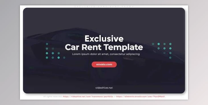 Download Exclusive Cars Rent Promo (Videohive 33423891) - AE Project