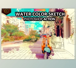Download Water Color Sketch Photosop Action By Ernika