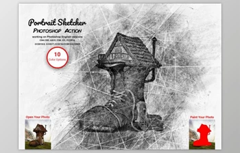 Download Portrait Sketcher Photoshop Action By <span class='badge badge-warning'>Studio</span> Retouch