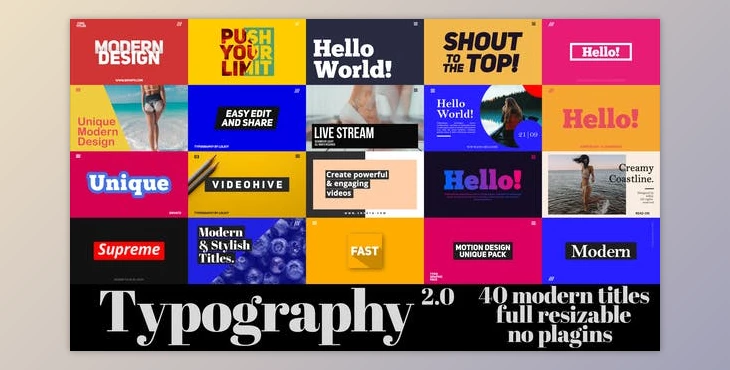 Download Animated Typography Titles (Videohive 23870245) - AE Project