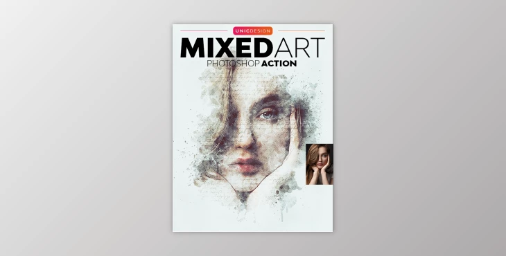Download Watercolor 4in1 Photoshop Actions Bundle By UnicDesign (ABR, PAT, ATN)