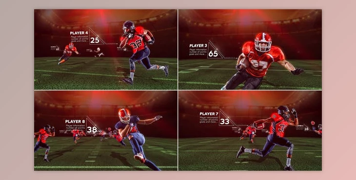 Download American Football Starting Lineup (Videohive 25543882) - AE Project