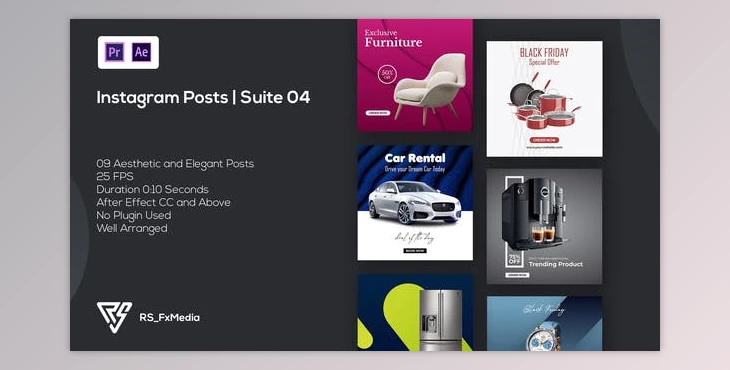 Download Instagram Posts | Suite 04 | MOGRT (Videohive 33431265)