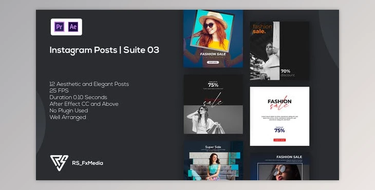 Download Instagram Posts | Suite 03 | MOGRT (Videohive 33431256)