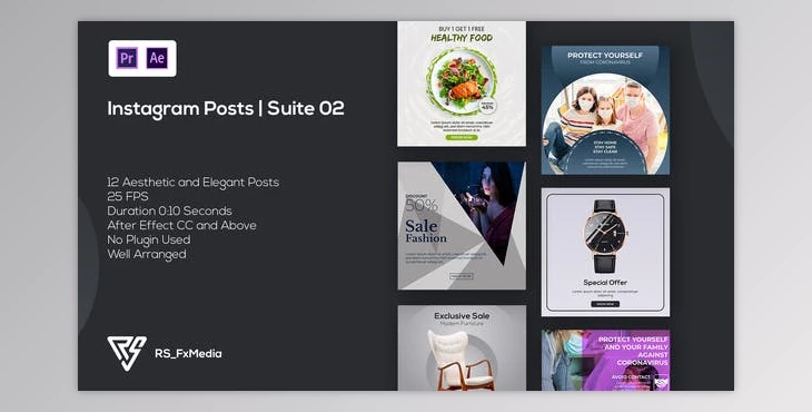 Download Instagram Posts | Suite 02| MOGRT (Videohive 33431238)