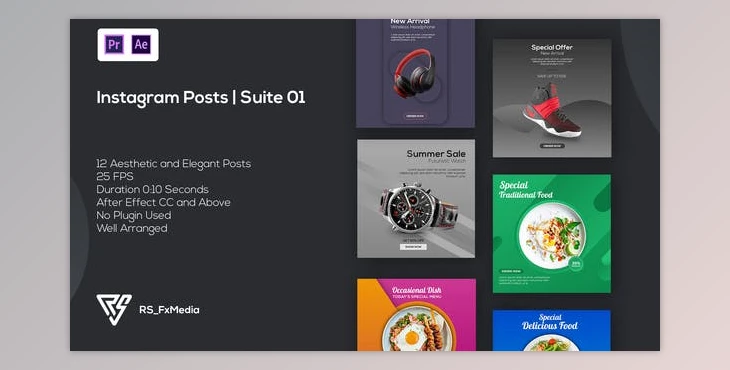 Download Instagram Posts | Suite 01 | MOGRT (Videohive 33431223)