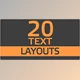 Download 20 Text Layouts (Videohive 10108617) - AE Project