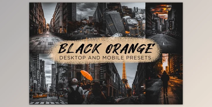 Download 6 Black Orange Lightroom Presets By CVR Presets (Mob, Desk)