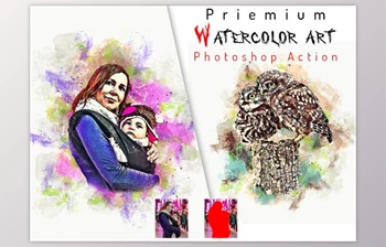 Download Premium Watercolor <span class='badge badge-warning'>Art</span> Action By Studio Retouch