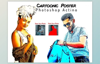Download Cartoonic Poster Action By Studio <span class='badge badge-warning'>Retouch</span> (ATN)