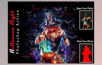 Download Halloween Night Photoshop Action By <span class='badge badge-warning'>Studio</span> Retouch (ATN)