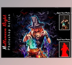 Download Halloween Night Photoshop Action By Studio Retouch (ATN)