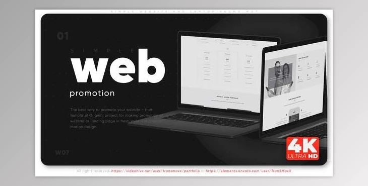 Download Simple Website And Laptop Promo W07 (Videohive 33490914) - AE Project