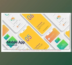 Download Mobile App. Flat Promo V3 (Videohive 32638130) - AE Project