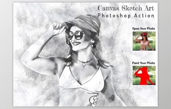 Download <span class='badge badge-warning'>Canvas</span> Sketch Art <span class='badge badge-warning'>PS</span> Action By Studio Retouch (ATN)
