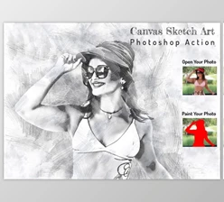 Download Canvas Sketch Art PS Action By Studio Retouch (ATN)