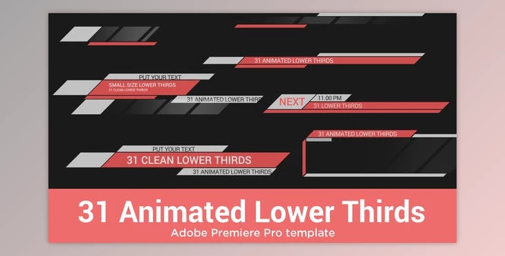 Download 31 Animated Lower Thirds for Premiere Pro (Videohive 33471717) - PR Project
