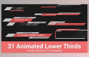 Download 31 <span class='badge badge-warning'>Animated</span> Lower Thirds for Premiere Pro (Videohive 33471717) - PR Project