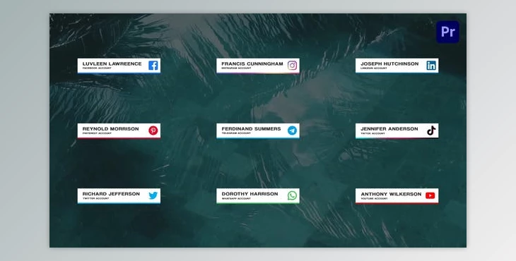 Download Social Media Lower Thirds For Premiere Pro (Videohive 33472185)