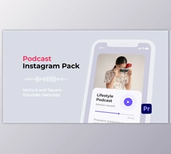 Download Podcast Instagram Pack | Vertical and Square for Premiere Pro (Videohive 33486583)