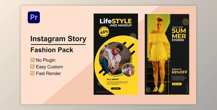 Download Instagram Stories Mogrt 01 (Videohive 33499009)