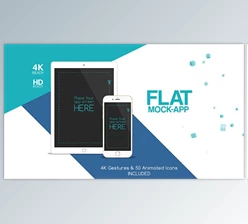 Download Videohive Flat Mock App Commercial 14152325