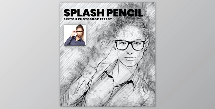 Download Splash Pencil Sketch By U Design (ATN, ABR)