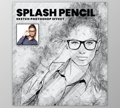 Download Splash Pencil Sketch By U Design (ATN, ABR)