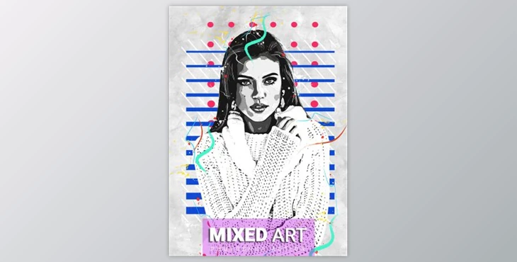 Download Mixed Art Photoshop Action By denis154 (ATN, ABR, PAT, TXT)