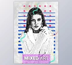 Download Mixed Art Photoshop Action By denis154 (ATN, ABR, PAT, TXT)