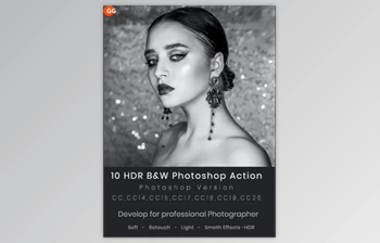 Download 10 HDR B&W Photoshop <span class='badge badge-warning'>Action</span> By Graphicsgol