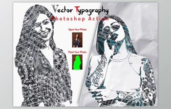Download Vector <span class='badge badge-warning'>Typography</span> Photoshop Action By Studio Retouch