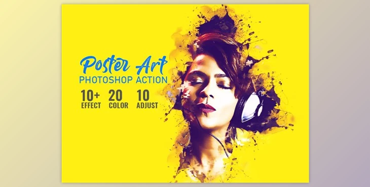 Download Poster Art Photoshop Action By MRI STUDIO (Atn, Abr)