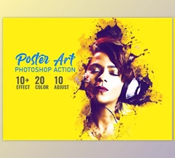 Download Poster Art Photoshop Action By MRI STUDIO (Atn, Abr)