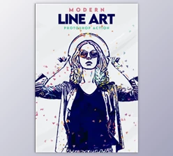 Download Modern Line Art Effect Photoshop Action By ridvanpars (Atn, Pat, Abr, pdf)