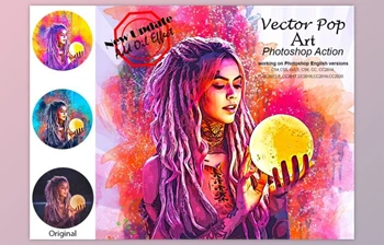 Download Vector Pop <span class='badge badge-warning'>Art</span> Photoshop Action By Studio Retouch