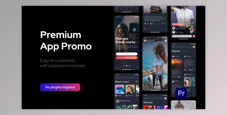 Download Premium Clean App Promo for Premiere Pro (Videohive 33585434) - PR Project
