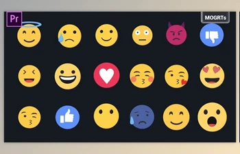 Download Emojis <span class='badge badge-warning'>Pack</span> - MOGRTs (<span class='badge badge-warning'>Videohive</span> 33590094)