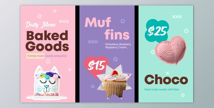 Download Baked Goods Menu Vertical Version || Premiere Pro MOGRT (Videohive 33590444) - PR Project